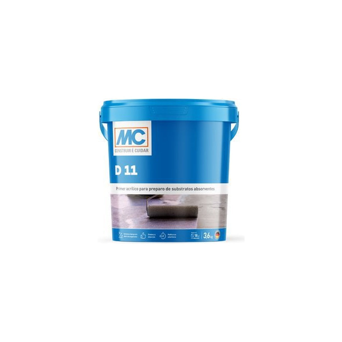 Primer acrílico D 11 MC Bauchemie para substratos absorventes 3,6 kg