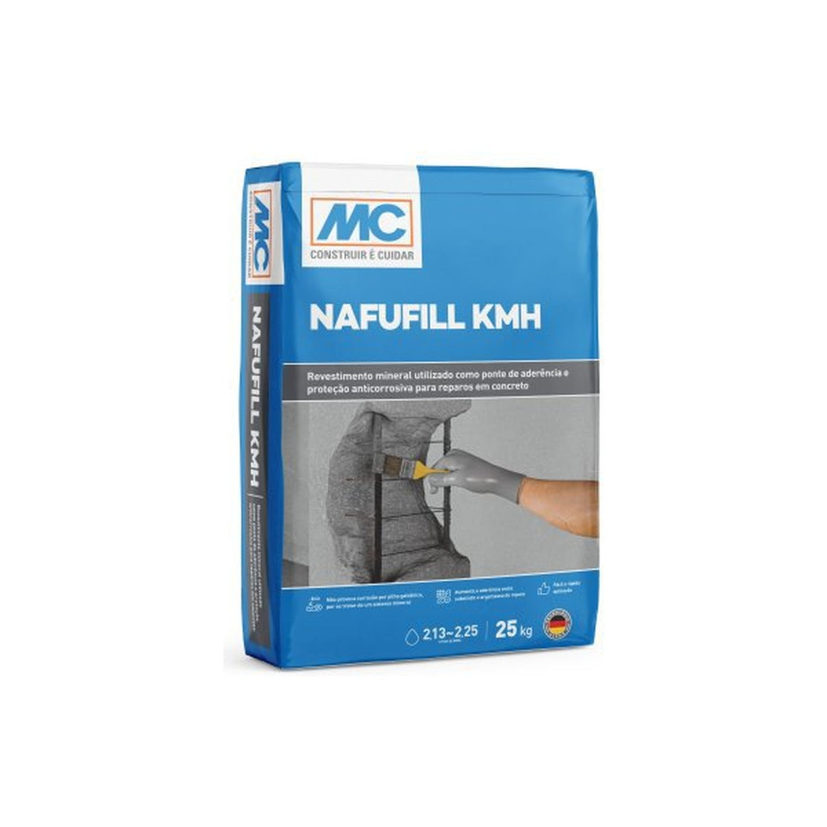 Protetor anticorrosivo Nafufill KMH para armadura de concreto 25 kg