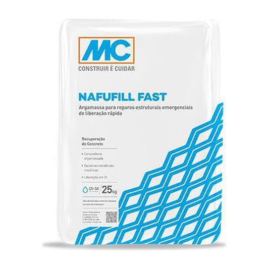 Microconcreto Nafufill Fast para reparos rápidos em pavimentos 25 kg