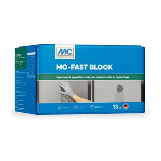 Argamassa de pega ultrarrápida MC-Fast Block para tamponamento de infiltrações