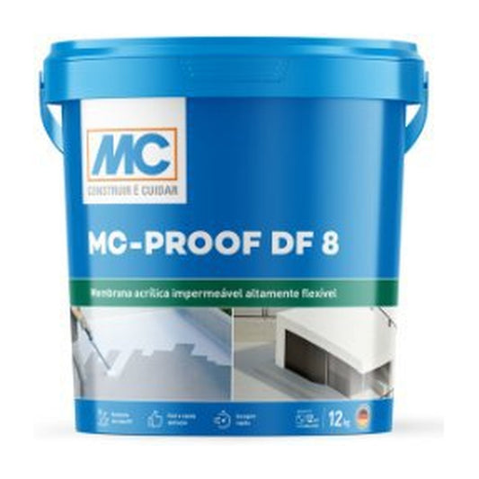 Membrana acrílica MC-Proof DF 8 alta flexibilidade para lajes e fachadas 12 kg