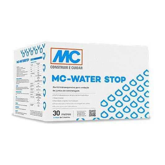Perfil hidroexpansivo MC-Water Stop Paredes Menores para juntas de concretagem 20 x 10 mm
