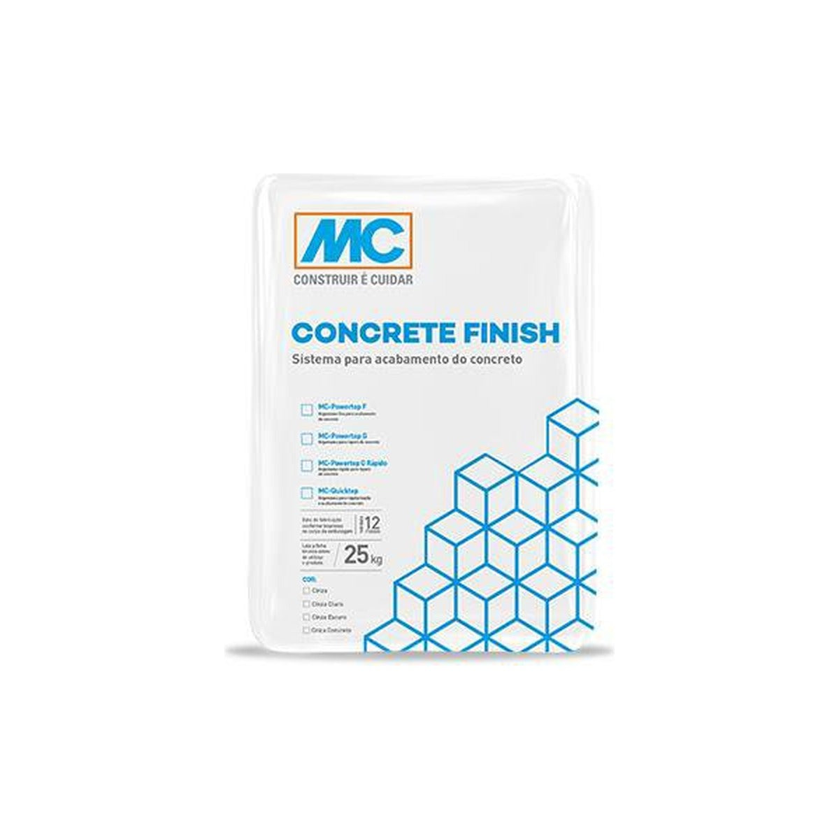 Argamassa fina de estucamento MC-Powertop F para concreto aparente 25 kg