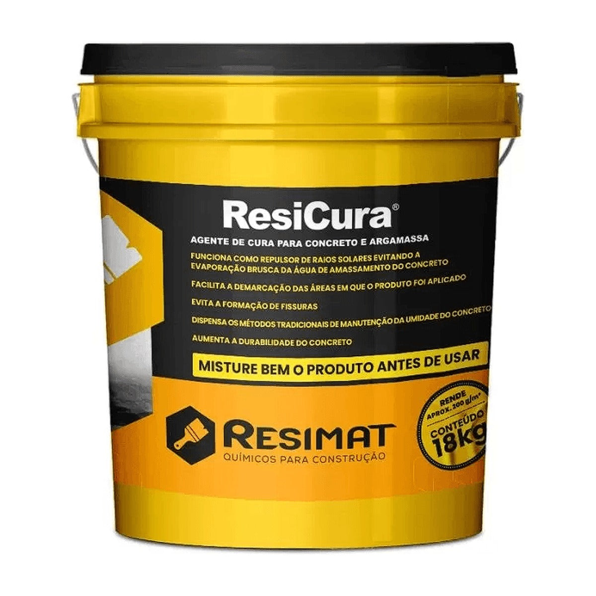 Agente de cura química Resicura Resimat para concreto e argamassa 18 L