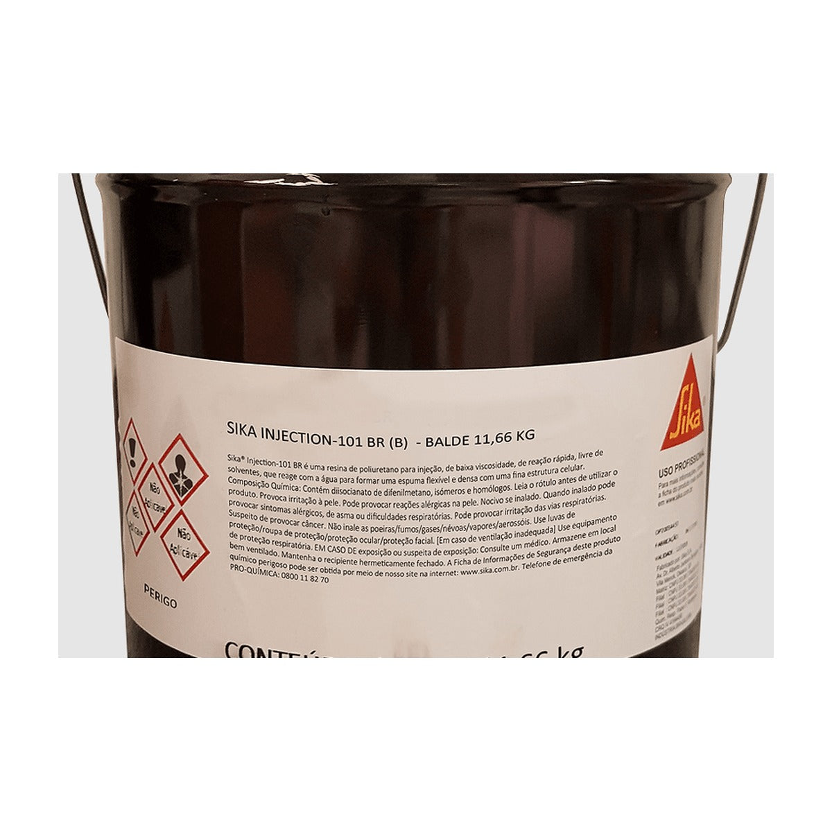 Resina de injeção poliuretano Sika Injection-101 BR para vedação de fissuras kit 21,66 kg