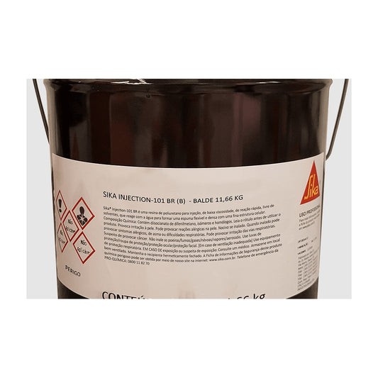 Resina de injeção poliuretano Sika Injection-101 BR para vedação de fissuras kit 21,66 kg