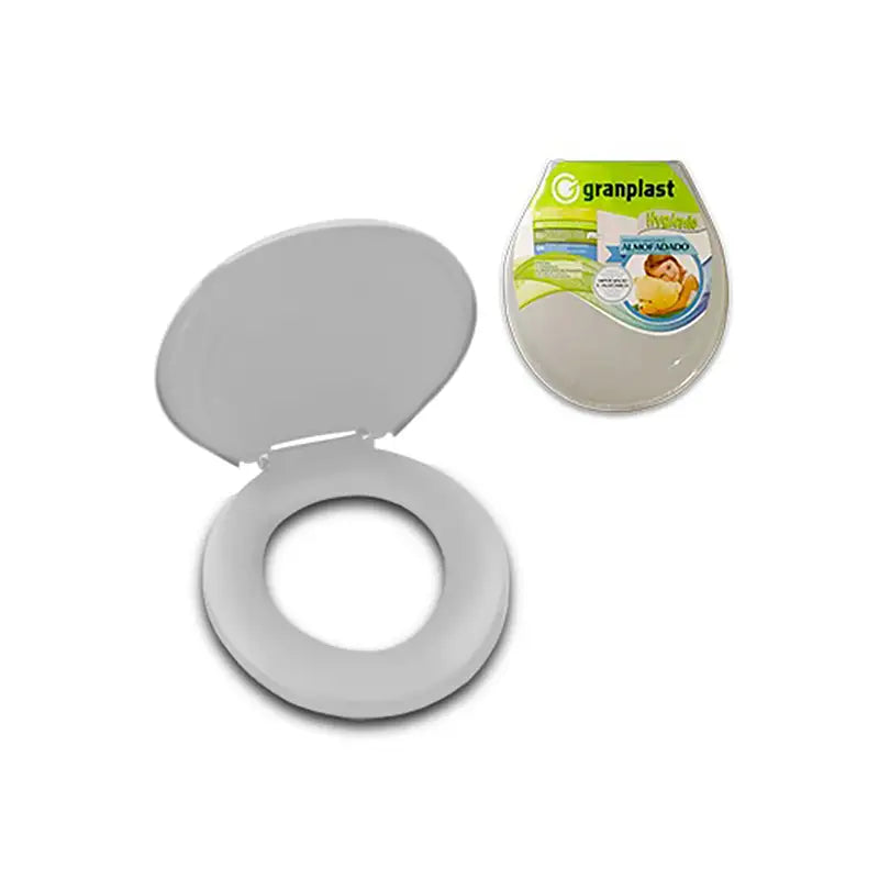 Assento Sanitário Cinza Almofadado Granplast