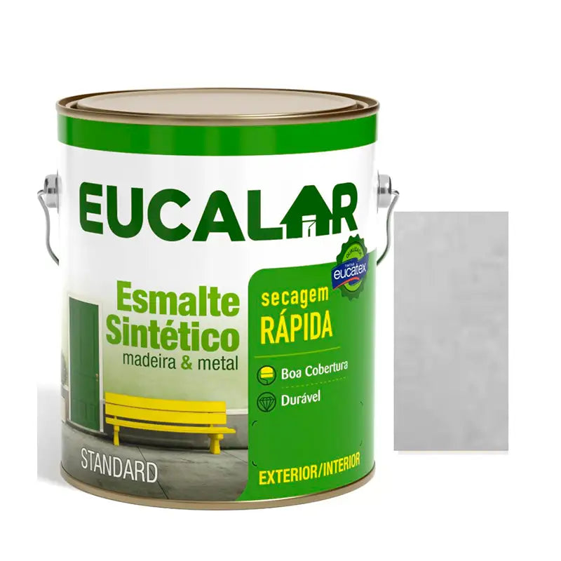 ESMALTE 1/4X6 EUCALAR BRILHANTE ALUMÍNIO