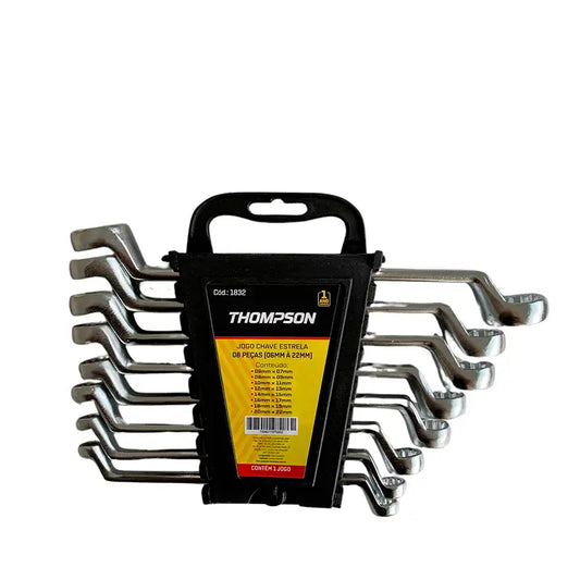 Chave Estrela 06X22Mm Thompson 8 Peças
