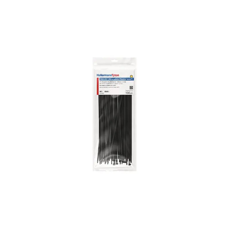 Abraçadeira Nylon 300Mmx4,7 Preta Hellerma C100
