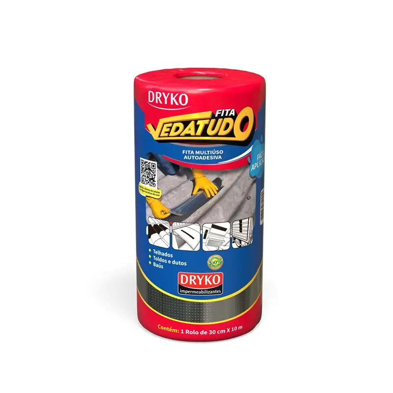 Impermeabilizante Fita 0,30X10m Veda Tudo Alumínio Rolo