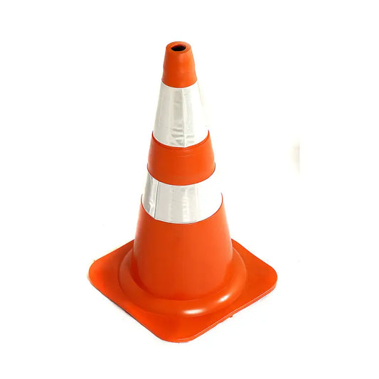 Cone Emborrachado 75Cm Laranja E Branco Nbr15071