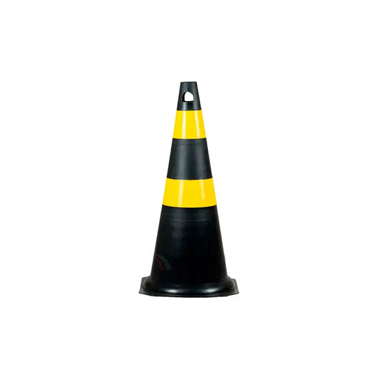 Cone Sinalizador 75Cm Preto/Amarelo Kteli