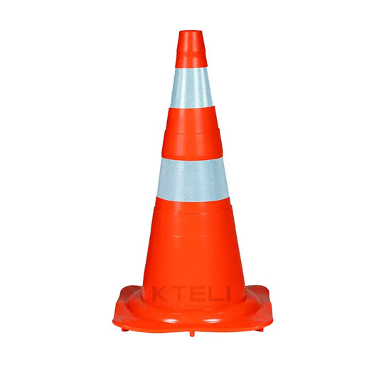 Cone Emborrachado 75Cm Laranja/Branco Nbr 15071 Kt