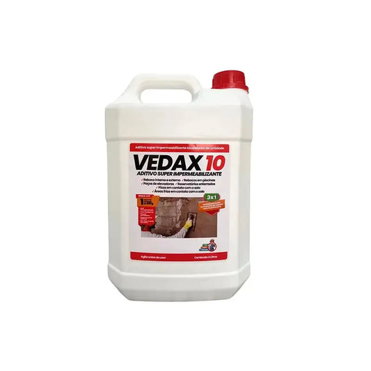 Impermeabilizante Aditivo 3Em1 Líquido 4L Vedax 10