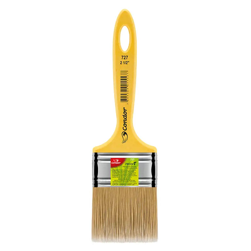 Trincha Pintura 727 X2 1/2 Cabo Amarelo Condor C12