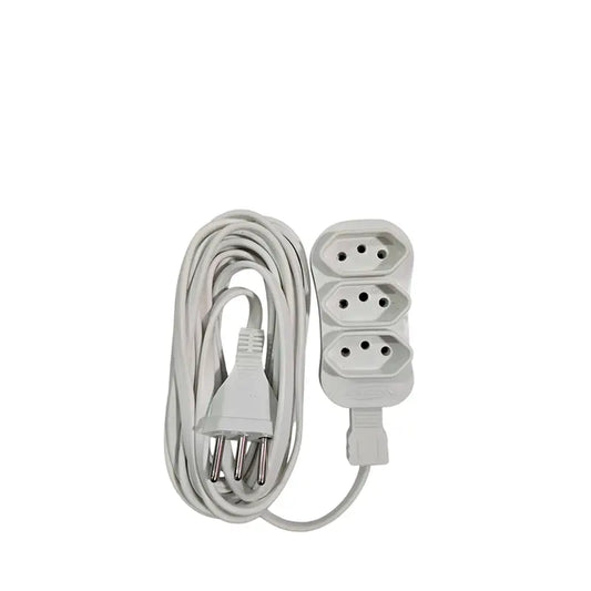 Extensão 03M Pp 2P+T 3 Saídas Branca Jetcon