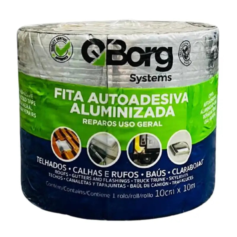 Impermeabilizante Fita 0,10X10M Qborg Alumínio Rl 0,6M