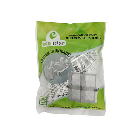 Espaçador Bloco Vidro 10Cm Branco C10