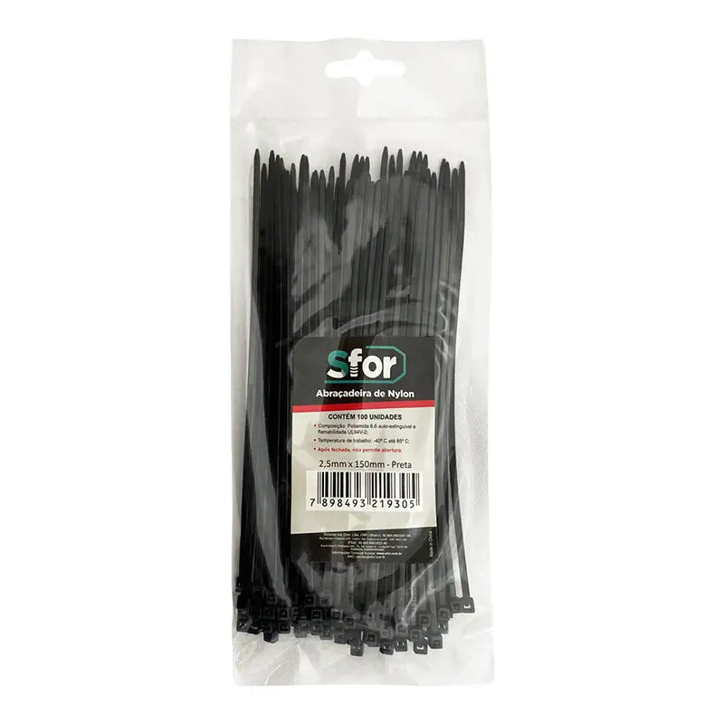 Abraçadeira Nylon 150Mmx2,5Pta Sforplast