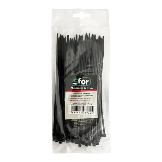 Abraçadeira Nylon 150Mmx2,5Pta Sforplast