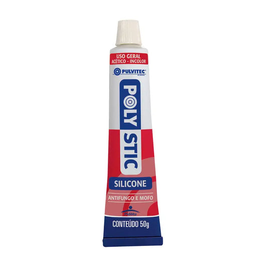 Cola Silicone Acético Transparente 50G Polyfort S/Cartela