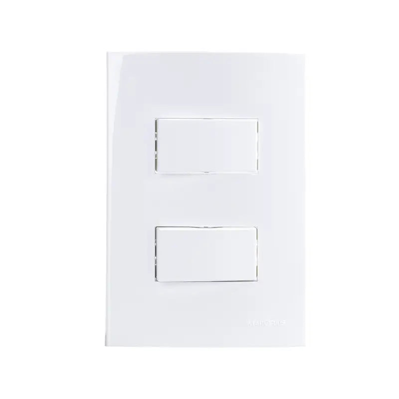 Interruptor 2 Simples 2X4 10A Branco Sleek Margirus