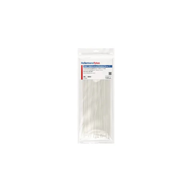 Abraçadeira Nylon 300Mmx4,7 Branca Hellerman C100