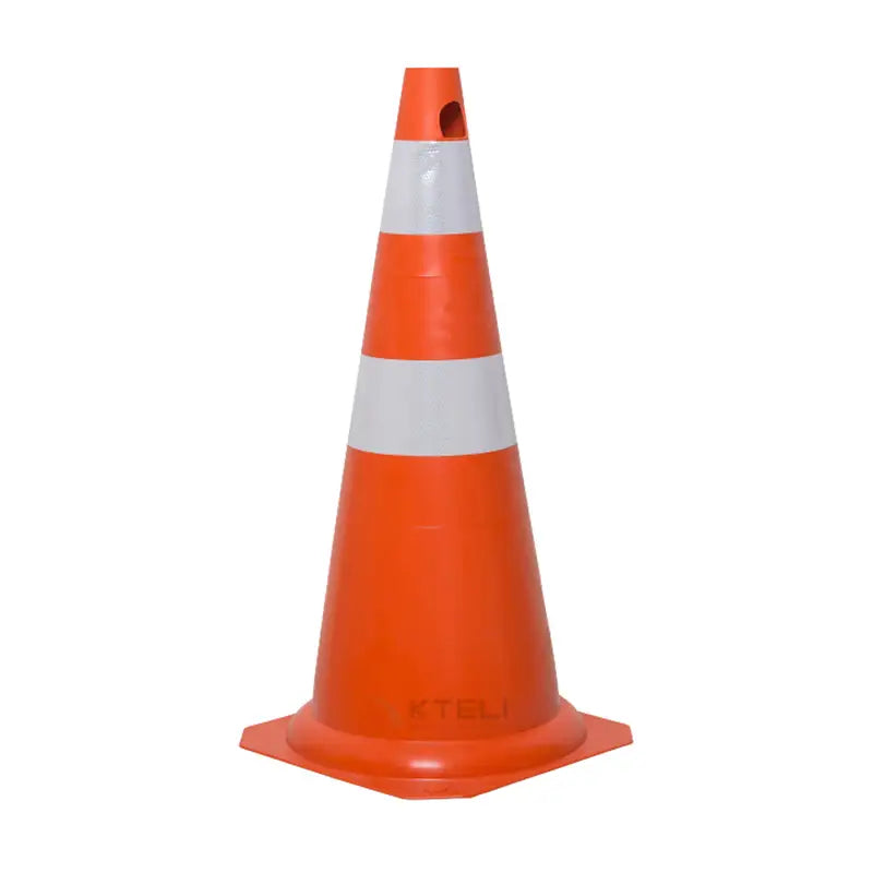 Cone Emborrachado 75Cm Laranja/Branco Kteli