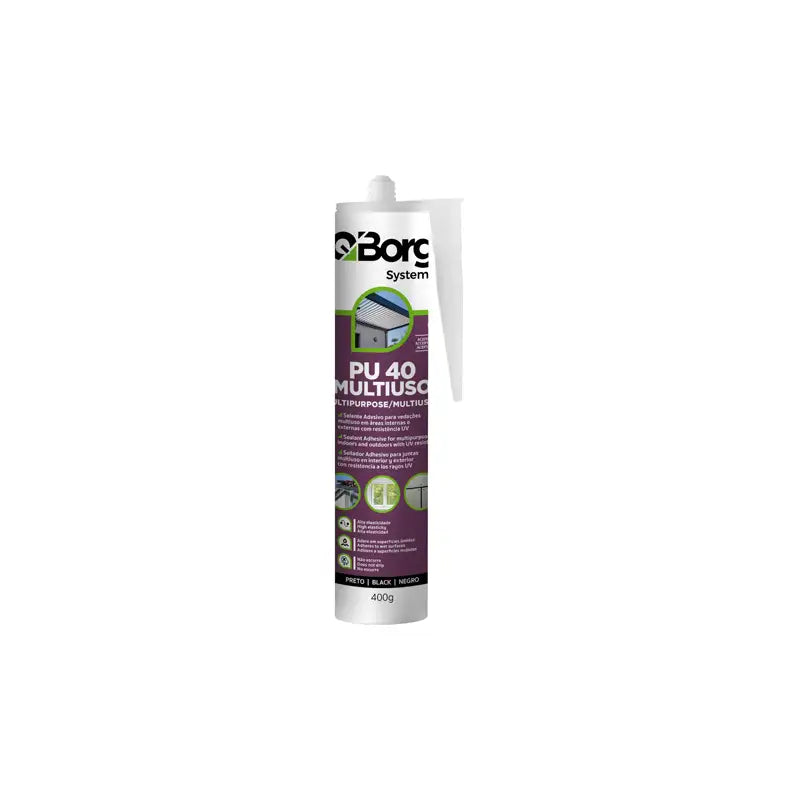 Selante Pu Preto 400G Pu40 Qborg