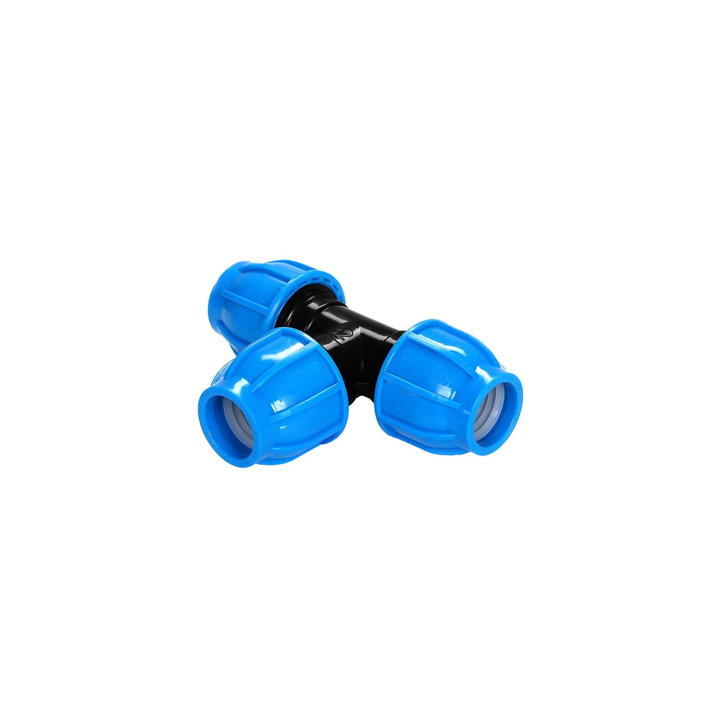 Te 90 graus Reducao 20mm x 25mm x 20mm PN16 PEAD Compressão