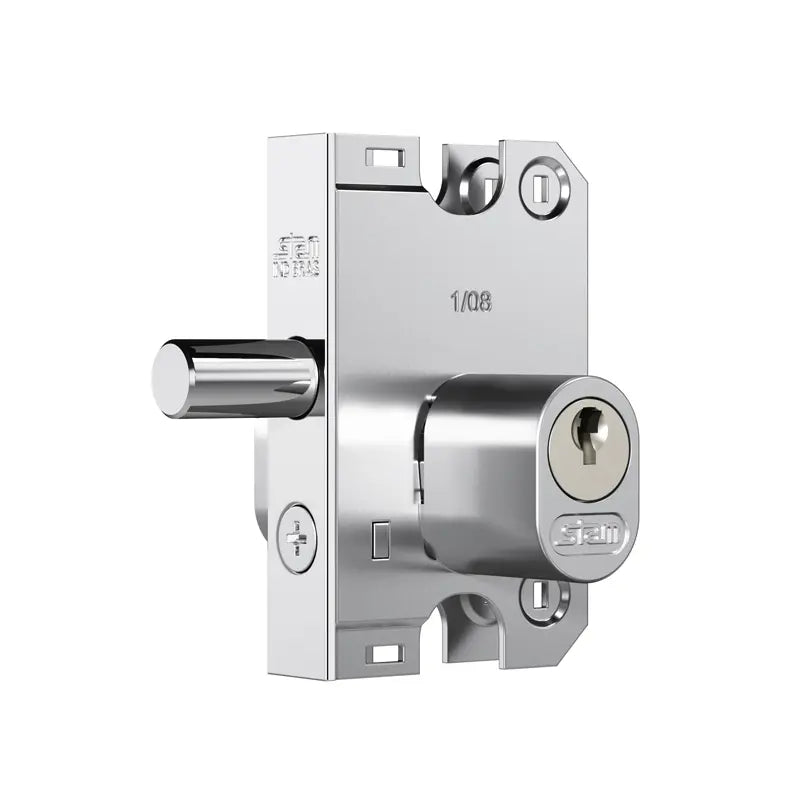 Fechadura Porta Vidro Cromada 2001 Oval Stam
