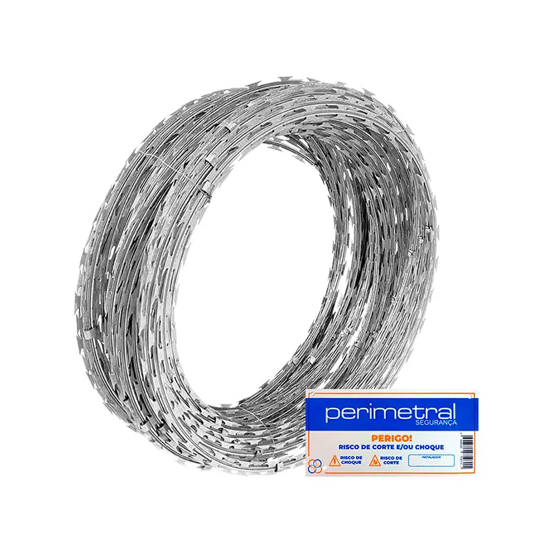 Arame Cerca Concertina 45Cm X10M Dupla Perimetral