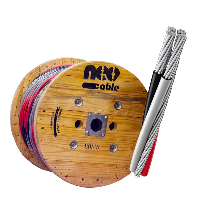 Cabo Alumínio  1Kv Quadriplex 25Mm 300M Nu Neocable
