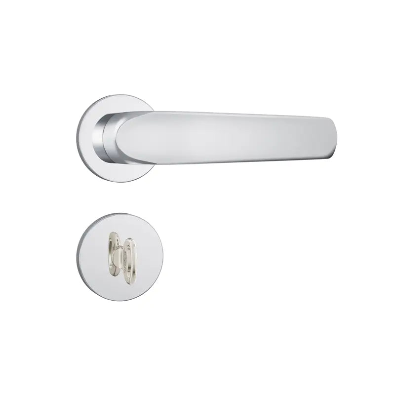 Fechadura Banheiro Alavanca Inox 82309 Roseta Redonda