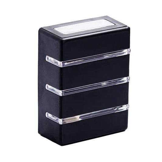Arandela Pp Externa Slim 3 Aletas/2 Fachos Preto