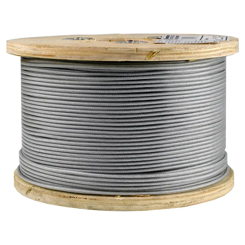 Cabo Aço Plástico 1/8X3/16Mm Galvanizado 250M Starfer