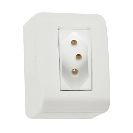 Tomada X Sobrepor 20A Branco Lizflex Tramontina C10
