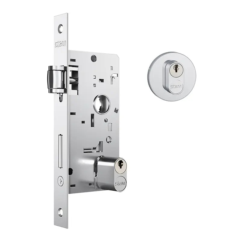Fechadura Externa Rolete Inox 803 R. Redonda Stam