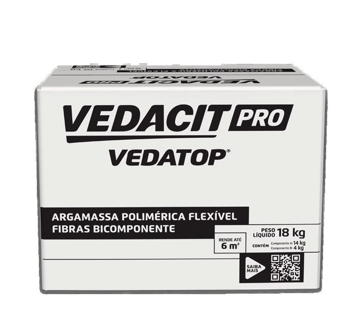 Vedacit Vedatop Argamassa Polimerica Flexivel Fibras Bicomponente
