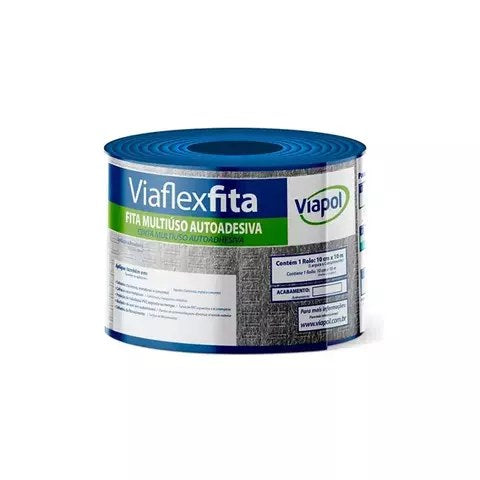 Viaflex Fita Aluminizada 10Cm X 10M Caixa 8Un Viapol