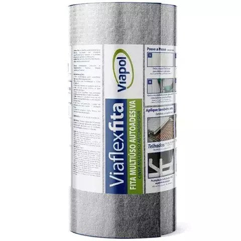 Viaflex Fita Aluminizada 30Cm X 10M Caixa 4Un Viapol