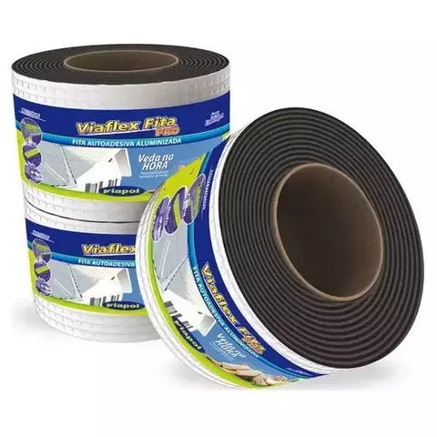 Viaflex Fita Branca 10Cm X 10M Caixa 8Un Viapol
