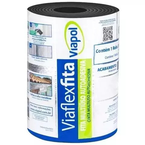 Viaflex Fita Branca 20Cm X 10M Caixa 4Un Viapol