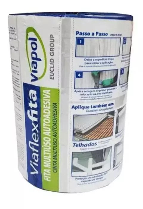 Viaflex Fita Branca 30Cm X 10M Caixa 4Un Viapol