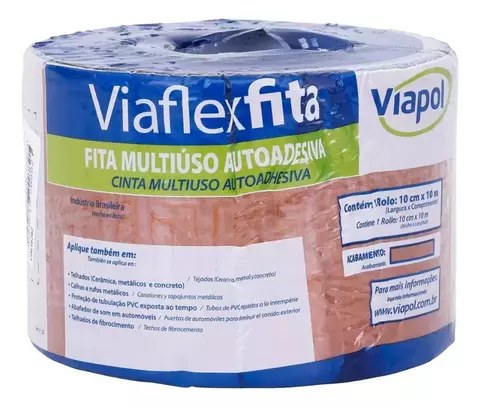 Viaflex Fita Telha 10Cm X 10M Caixa 8Un Viapol